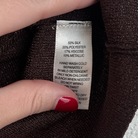 White House Black Market Silk Blend High Neck Tank Top - Picture 5 of 7